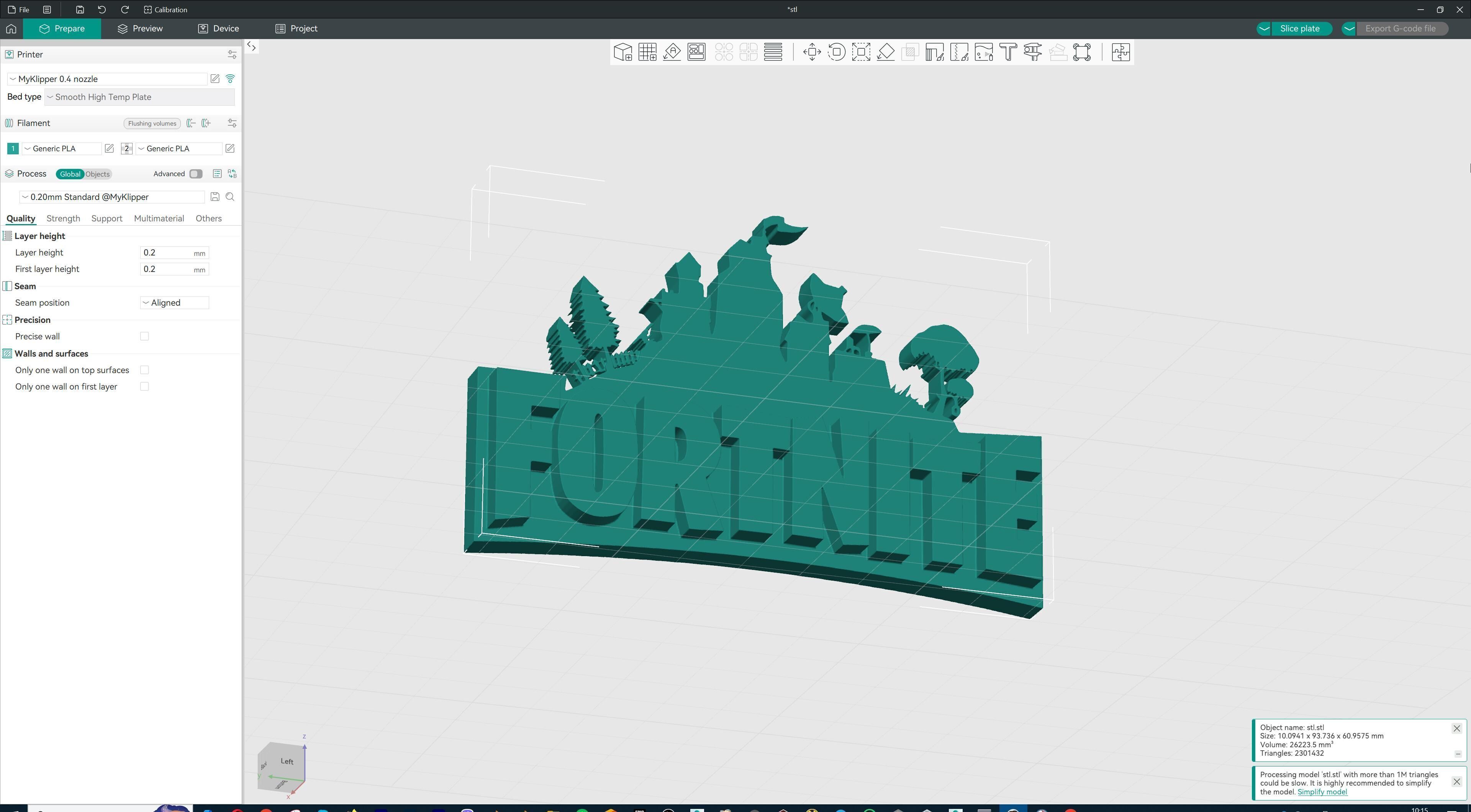 Fortnite Logo 3D print model_4