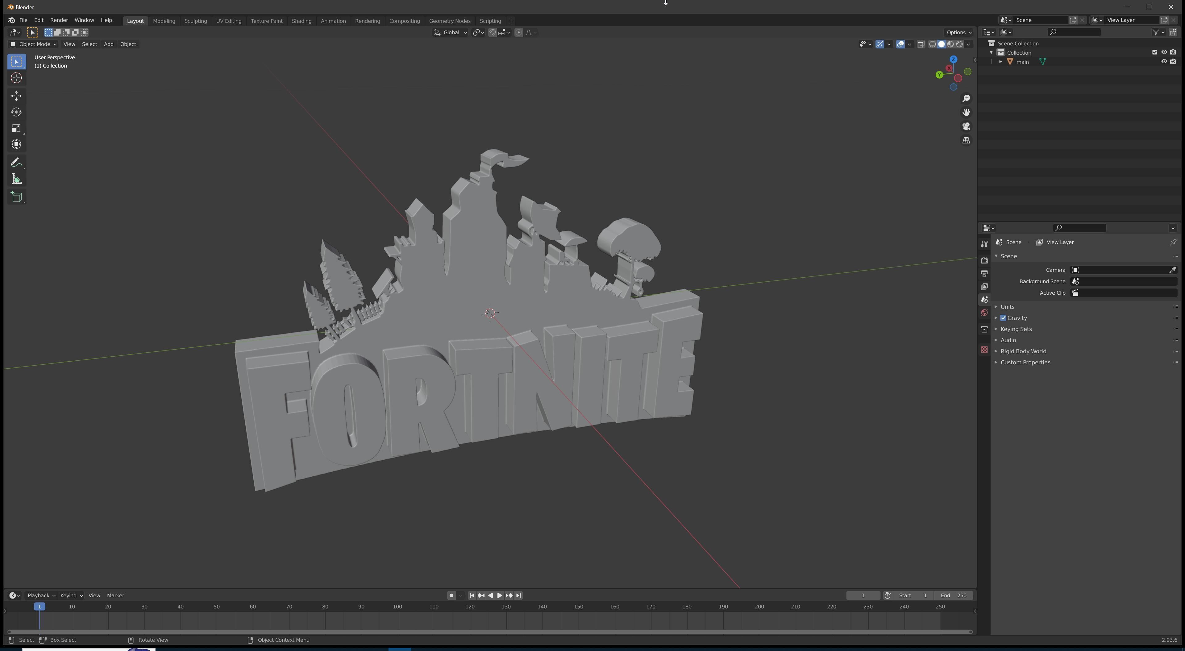 Fortnite Logo 3D print model_20