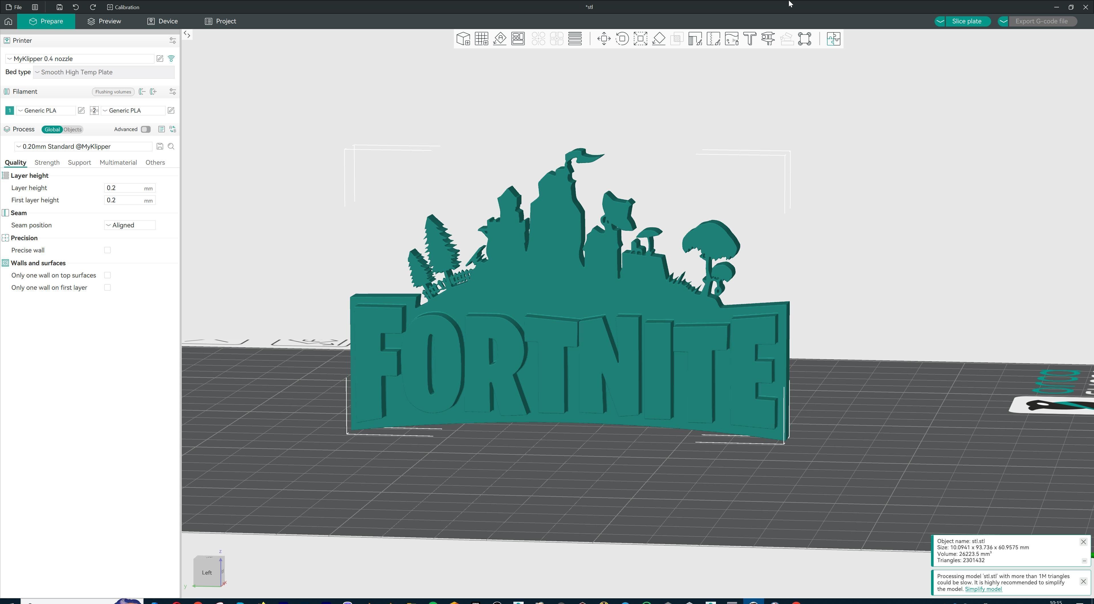 Fortnite Logo 3D print model_3