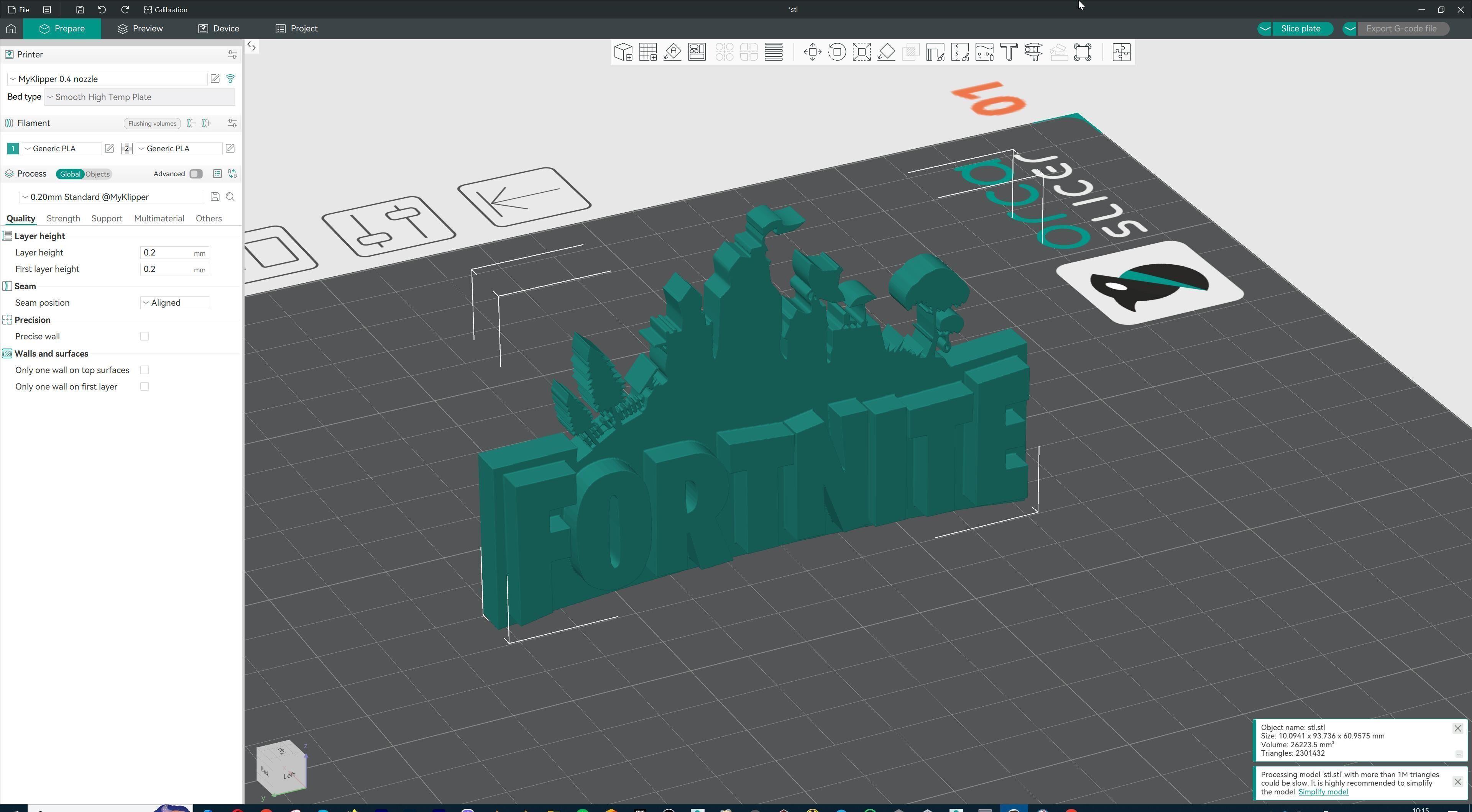 Fortnite Logo 3D print model_5