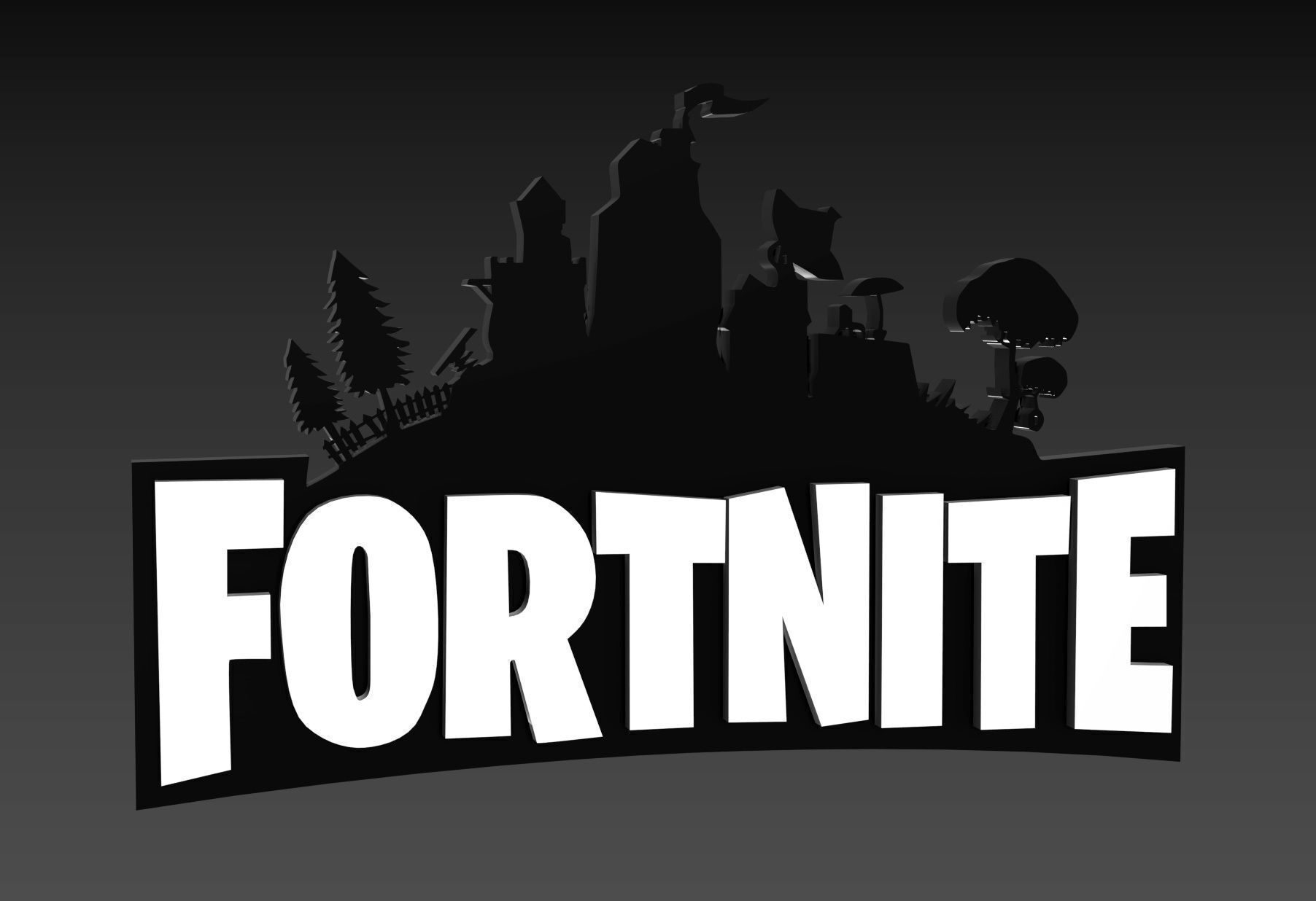 Fortnite Logo 3D print model_1