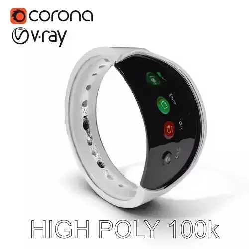 Smart Watch D Model Pack with Adjustable Low-poly 3D model