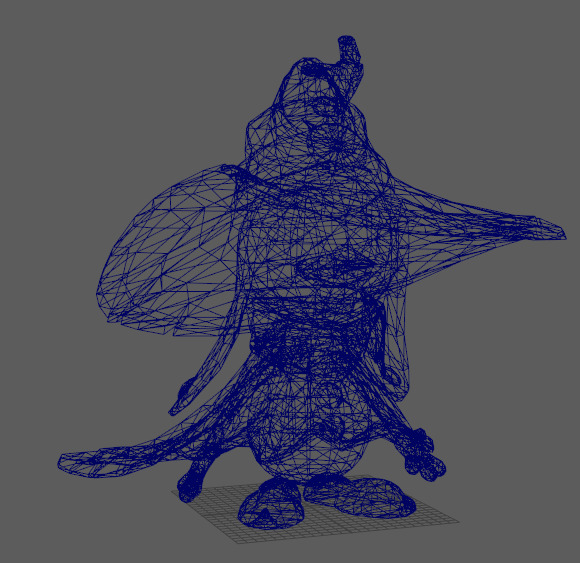 Stylish Puppet Wizard with Skeleton Skin Low-poly 3D model_6