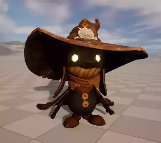 Stylish Puppet Wizard with Skeleton Skin