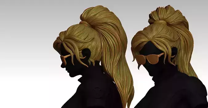 3D Hairstyles for girl V77 3D print model