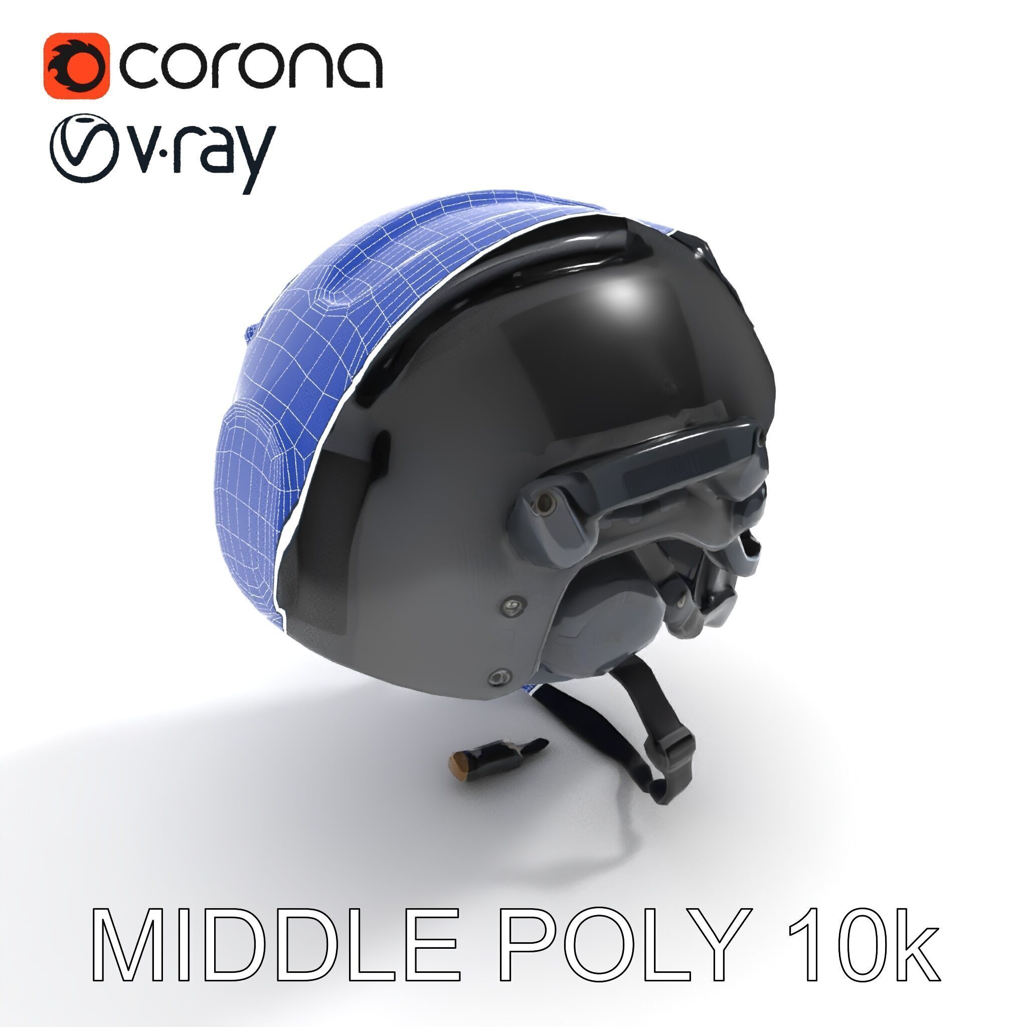 Advanced Tactical Helmet Model Pack Low-poly 3D model_23