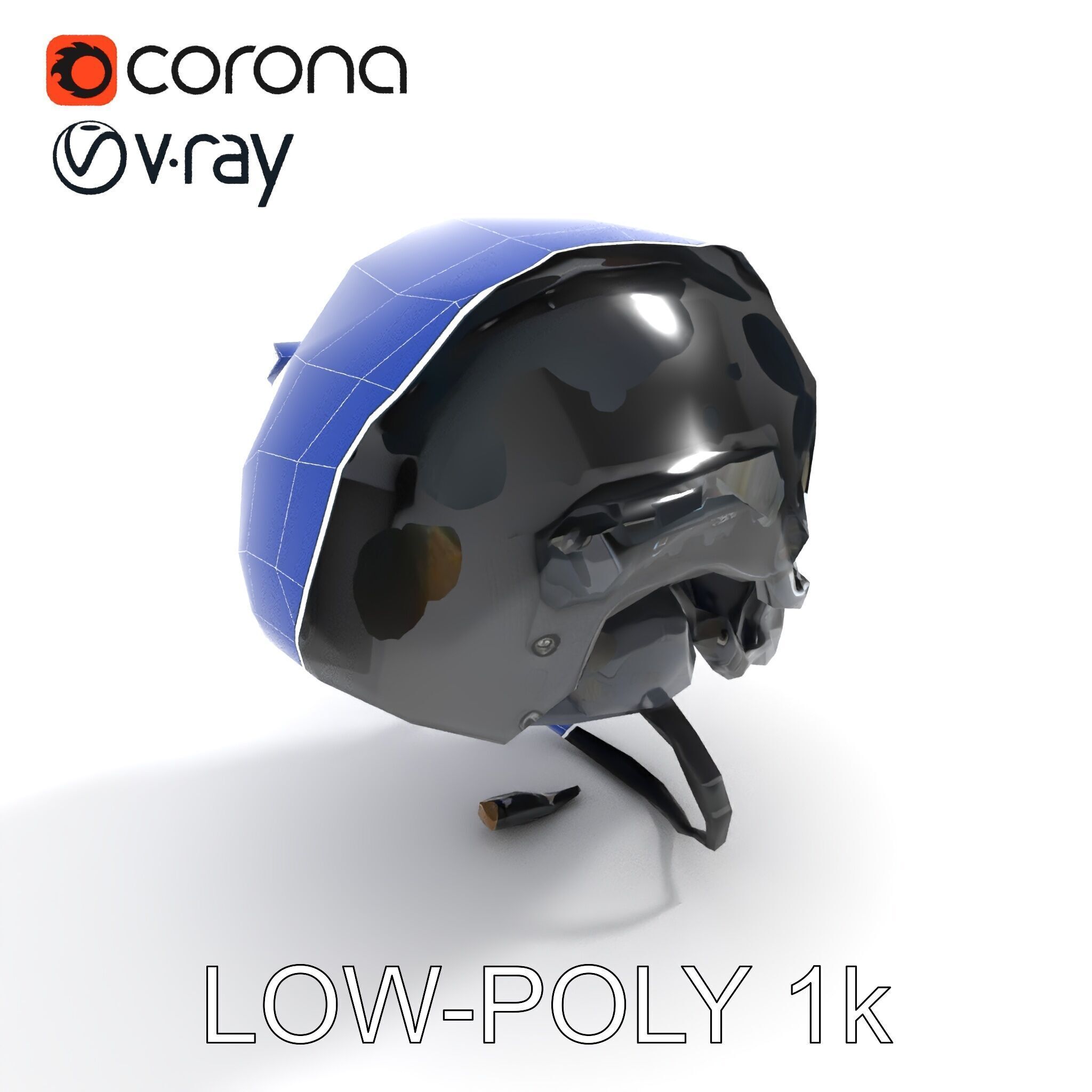 Advanced Tactical Helmet Model Pack Low-poly 3D model_27