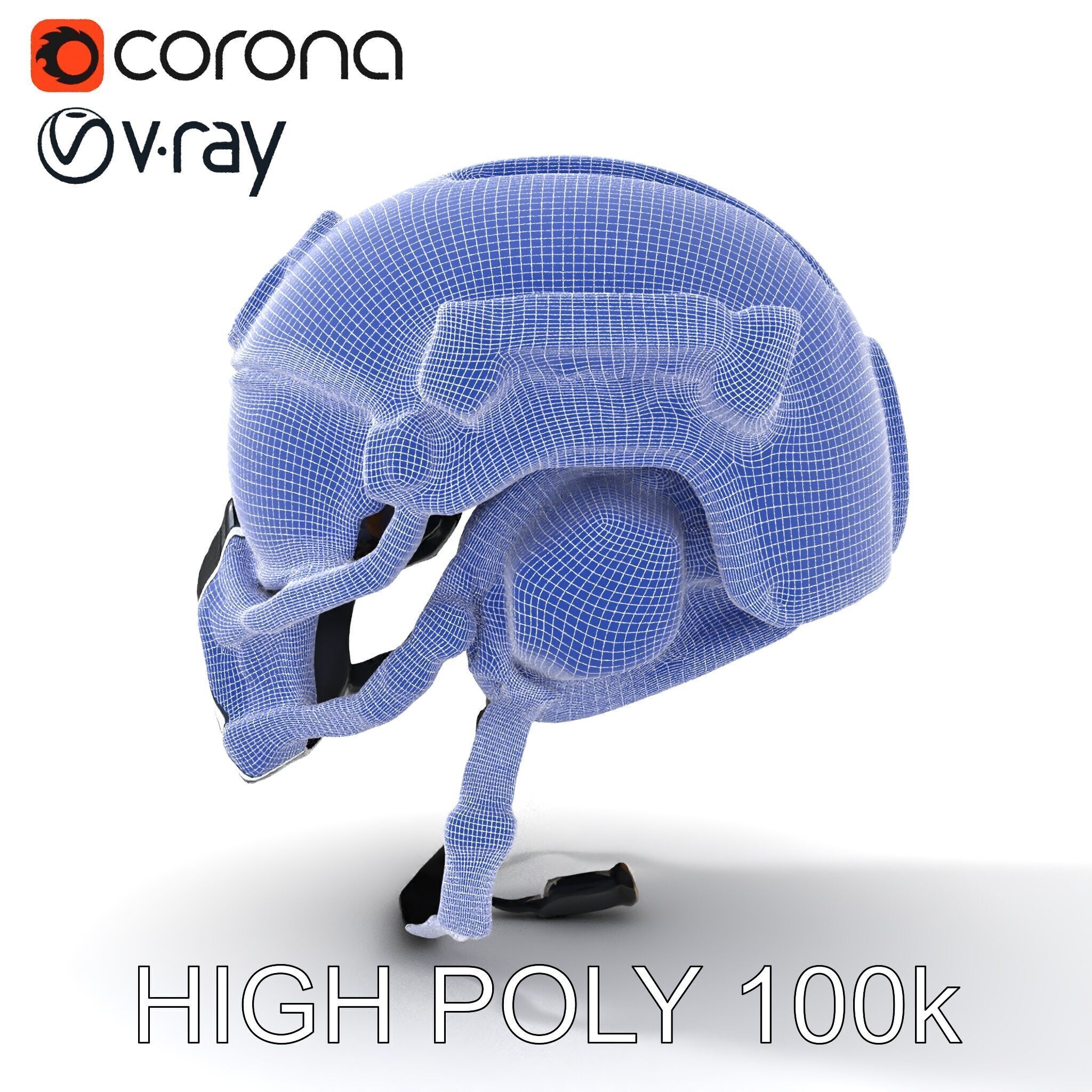 Advanced Tactical Helmet Model Pack Low-poly 3D model_25