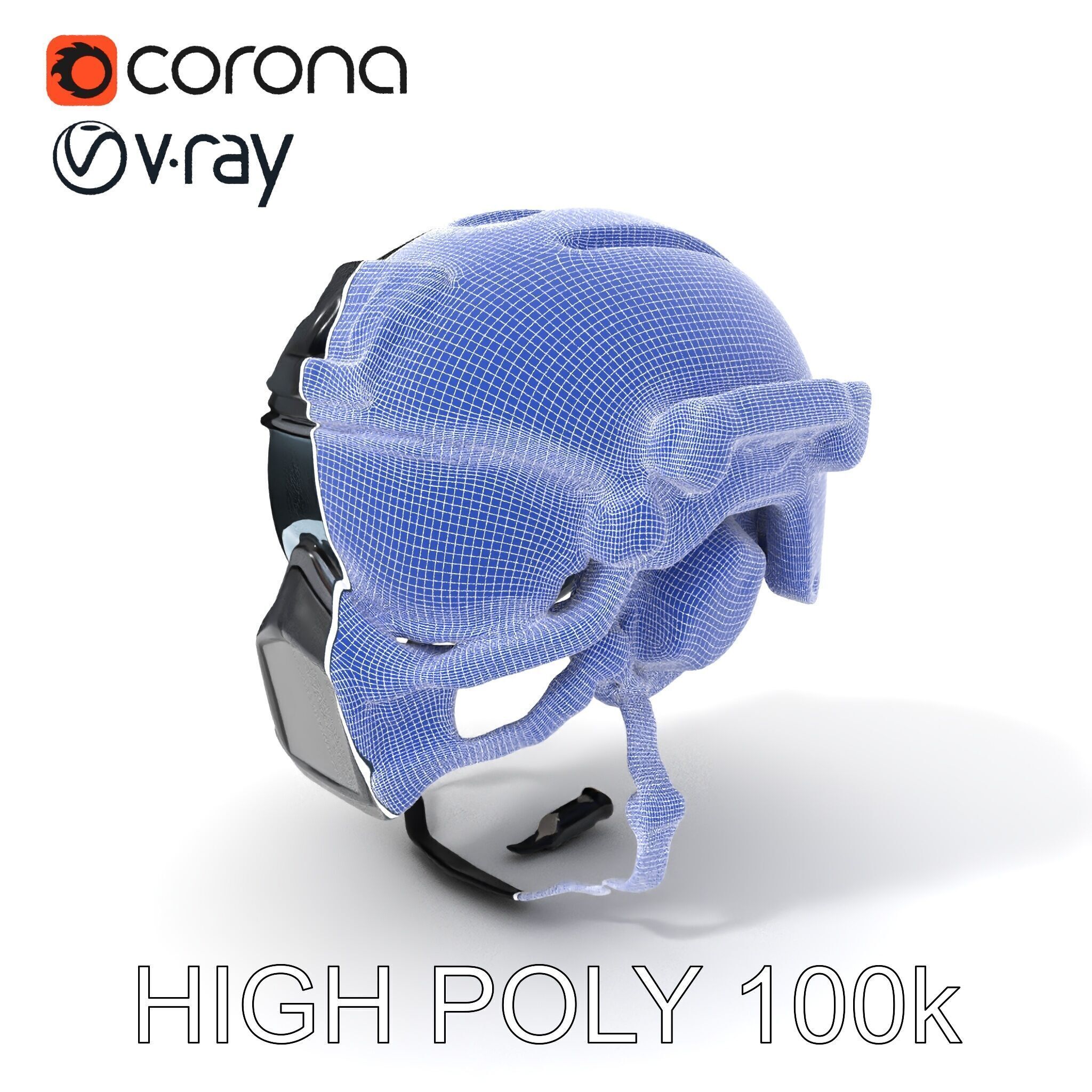 Advanced Tactical Helmet Model Pack Low-poly 3D model_3