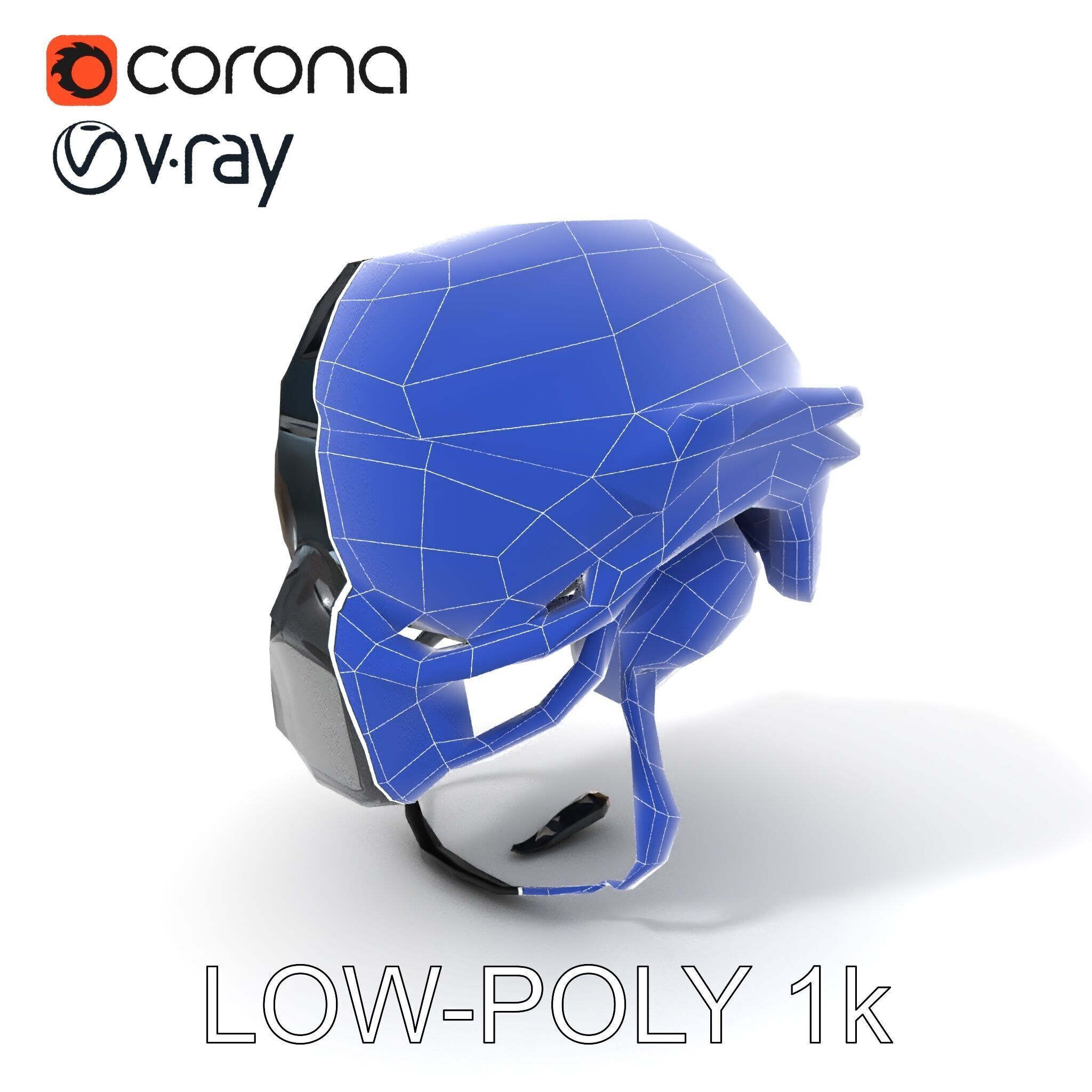 Advanced Tactical Helmet Model Pack Low-poly 3D model_10