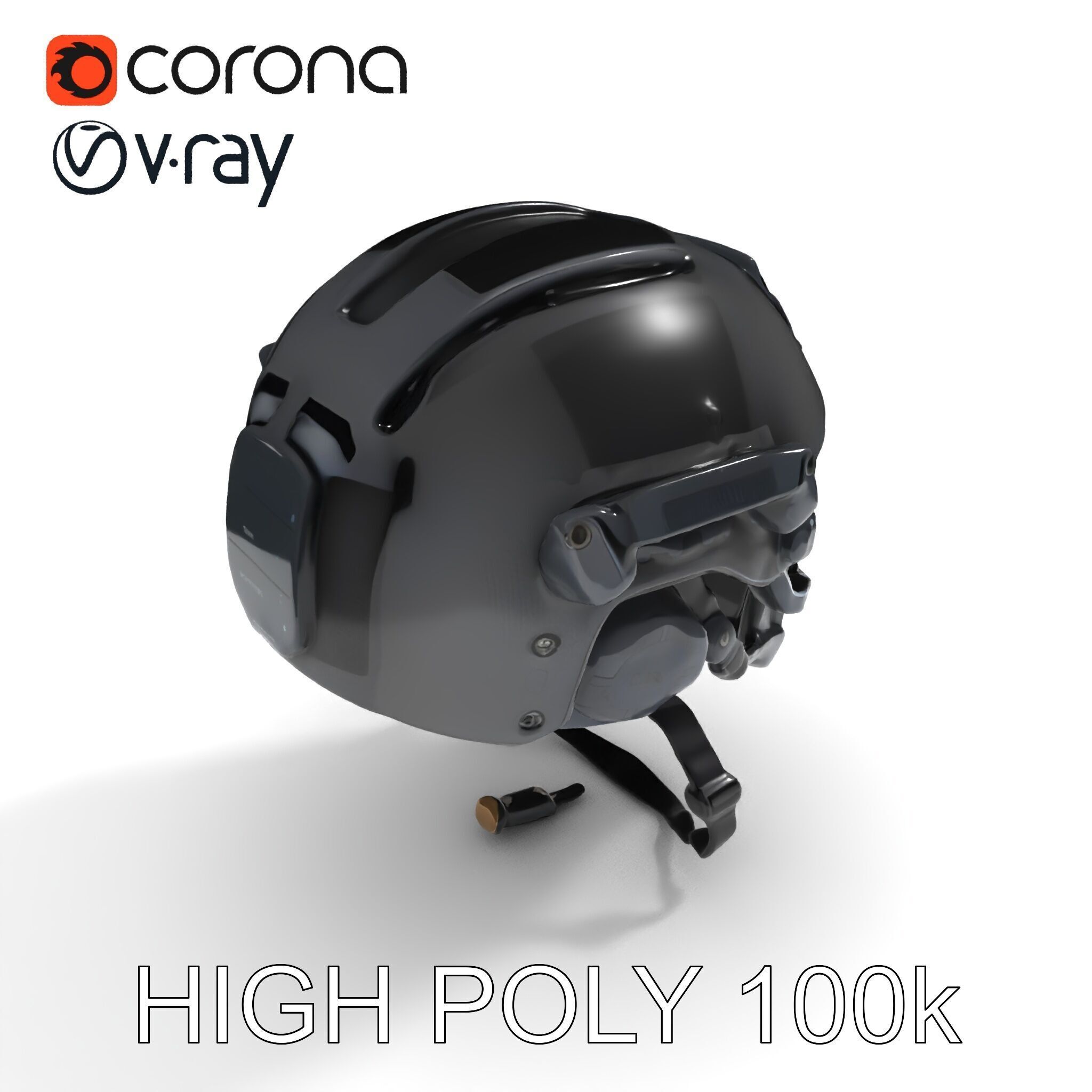 Advanced Tactical Helmet Model Pack Low-poly 3D model_35