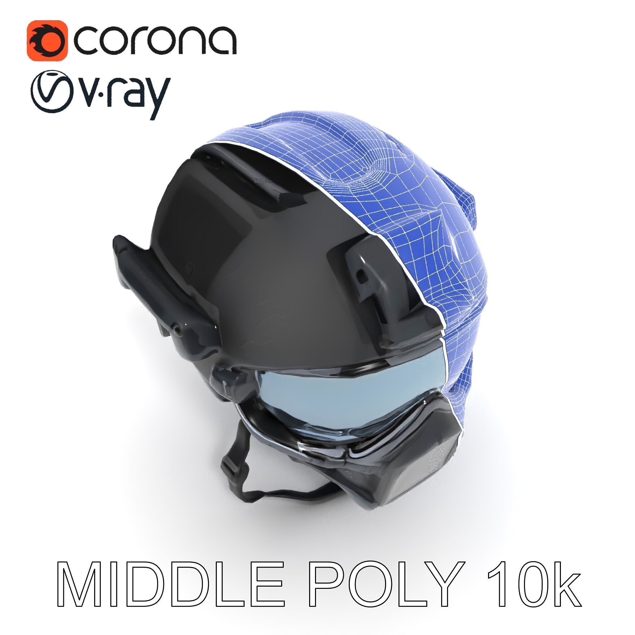 Advanced Tactical Helmet Model Pack Low-poly 3D model_33