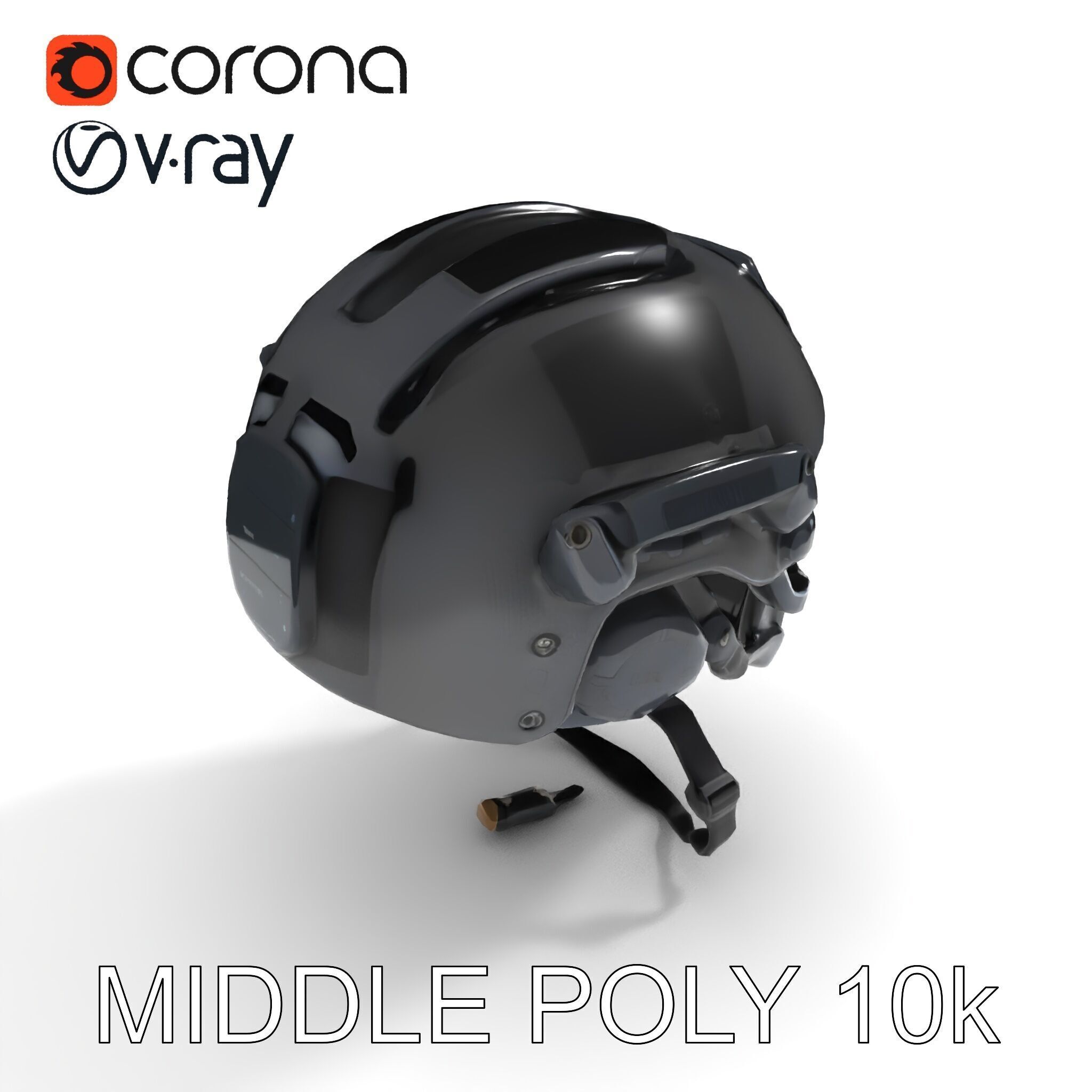 Advanced Tactical Helmet Model Pack Low-poly 3D model_12