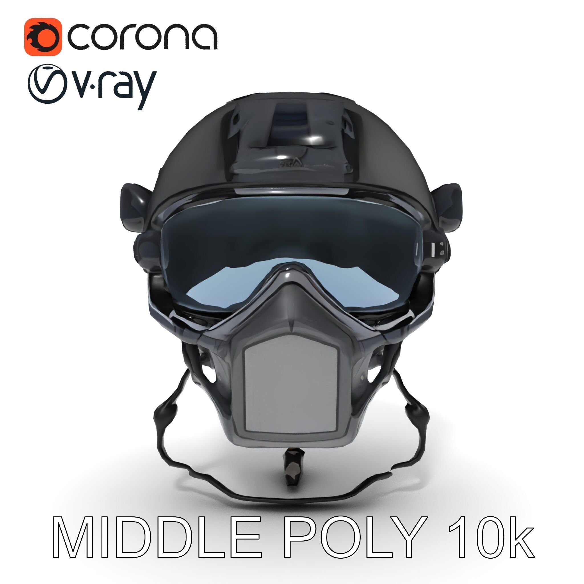 Advanced Tactical Helmet Model Pack Low-poly 3D model_18