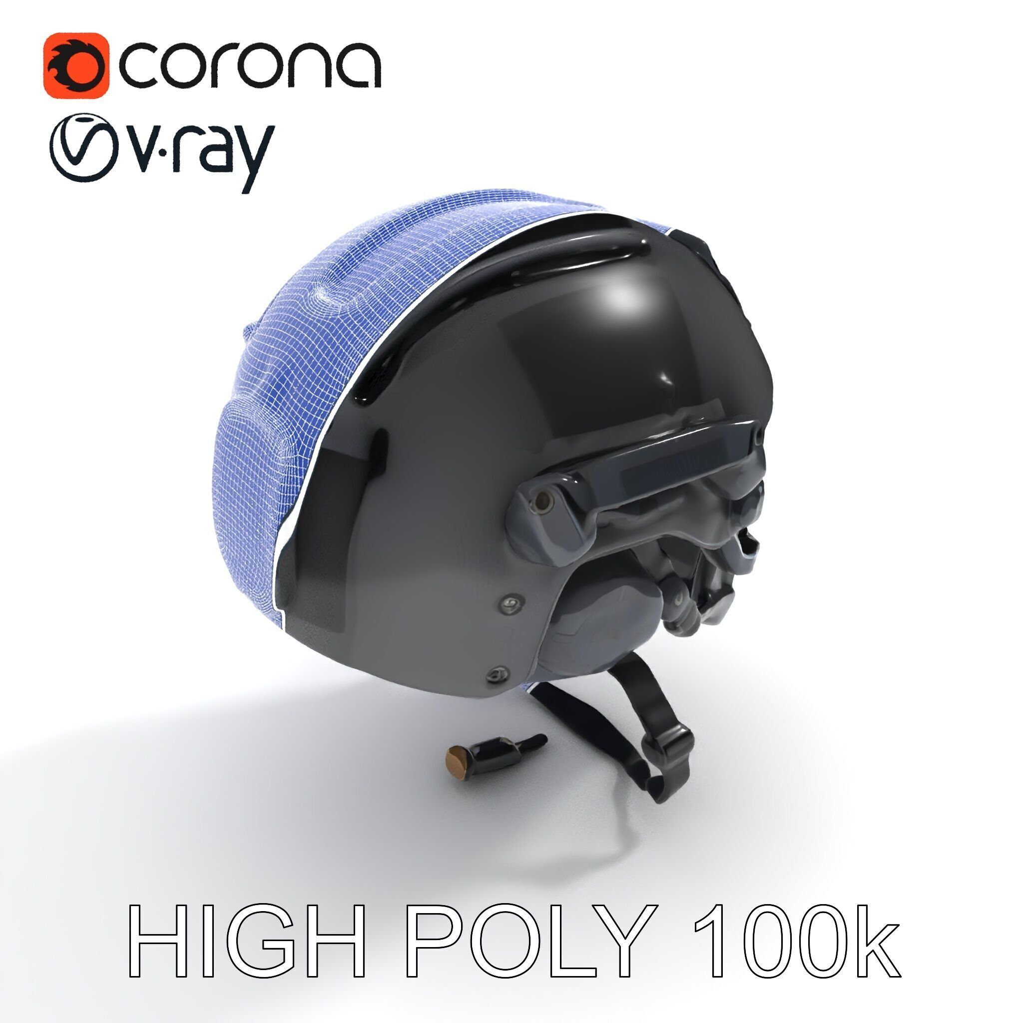 Advanced Tactical Helmet Model Pack Low-poly 3D model_8