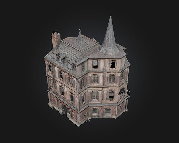 Haunted Victorian Manor  Gothic Grandeur with a Ghostly Presence 3D model 7