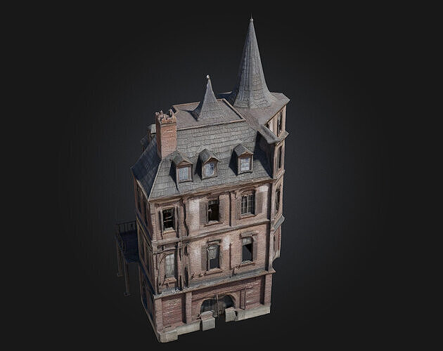 Haunted Victorian Manor  Gothic Grandeur with a Ghostly Presence 3D model 6