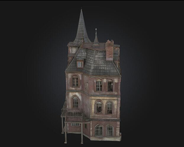 Haunted Victorian Manor  Gothic Grandeur with a Ghostly Presence 3D model 5