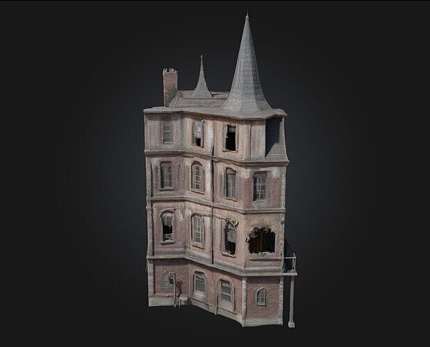 Haunted Victorian Manor  Gothic Grandeur with a Ghostly Presence 3D model 3