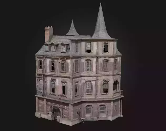 Haunted Victorian Manor  Gothic Grandeur with a Ghostly Presence 3D model