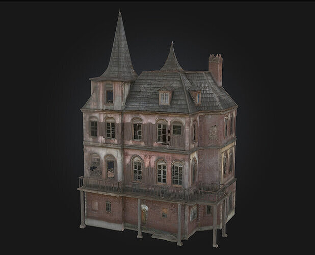 Haunted Victorian Manor  Gothic Grandeur with a Ghostly Presence 3D model 4