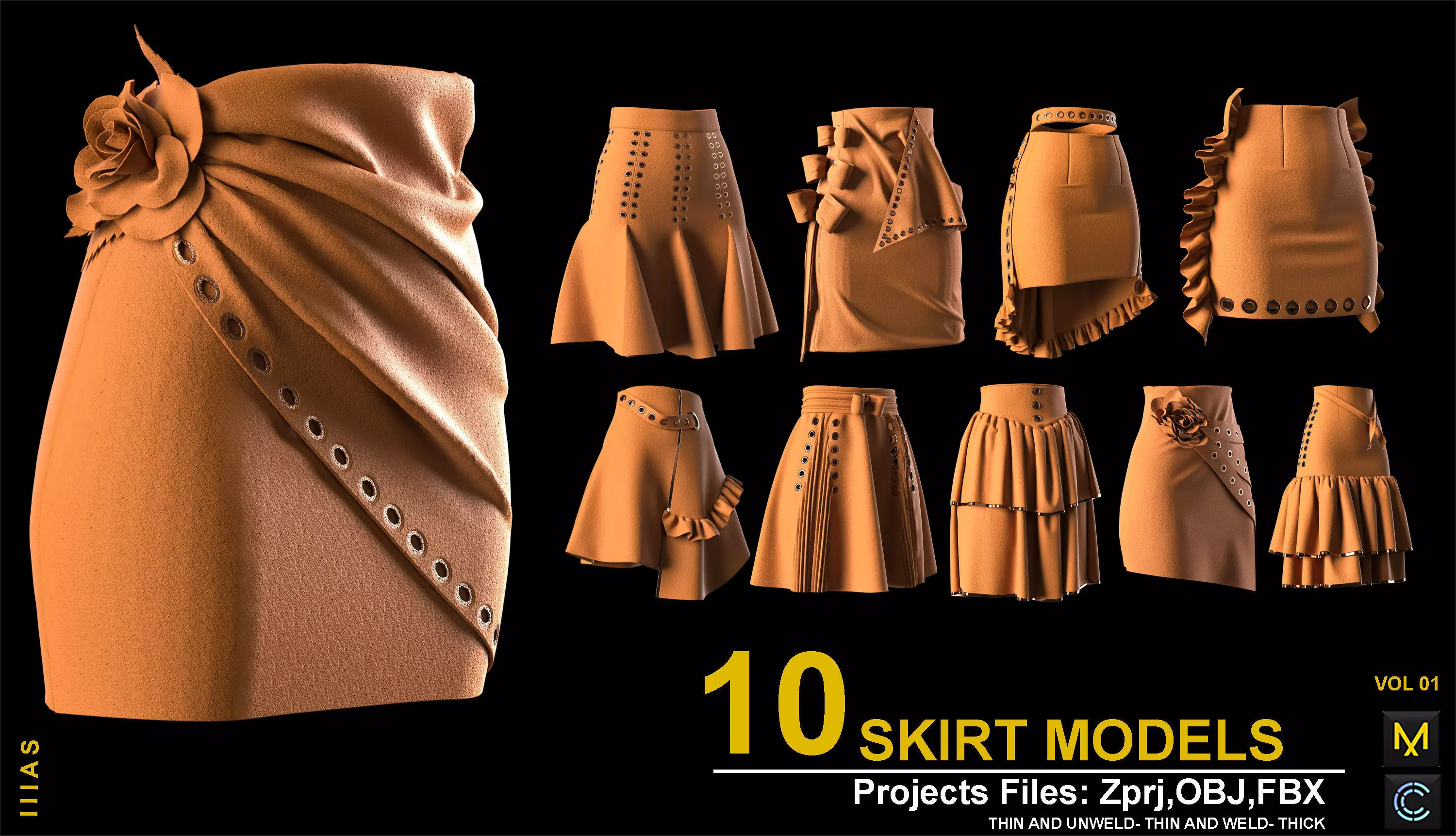 WOMAN SKIRT 3D model