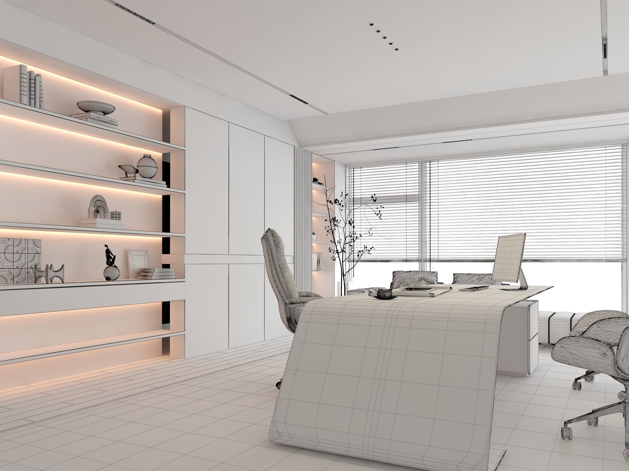 Office Interior 3D model_4