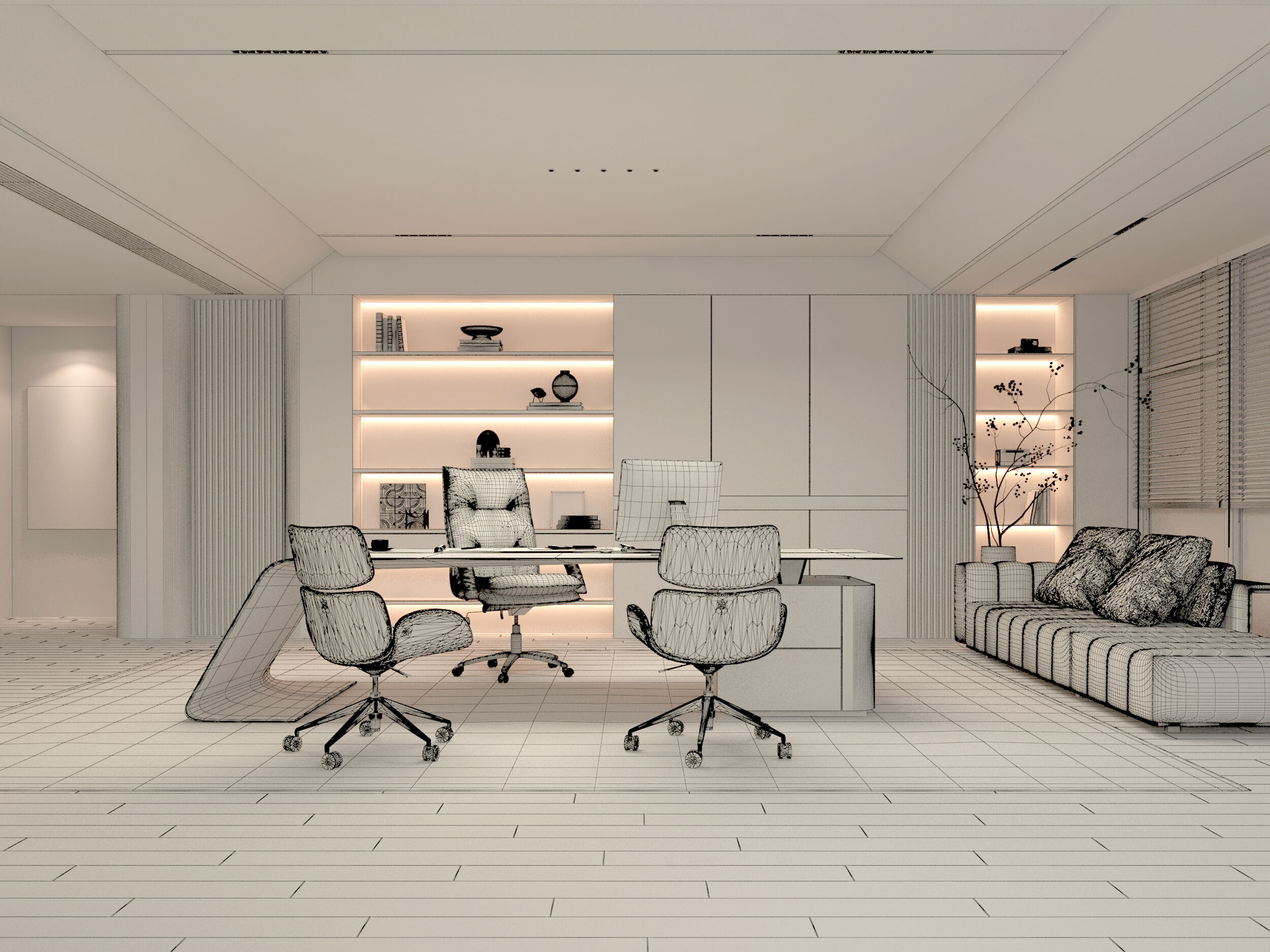 Office Interior 3D model_5