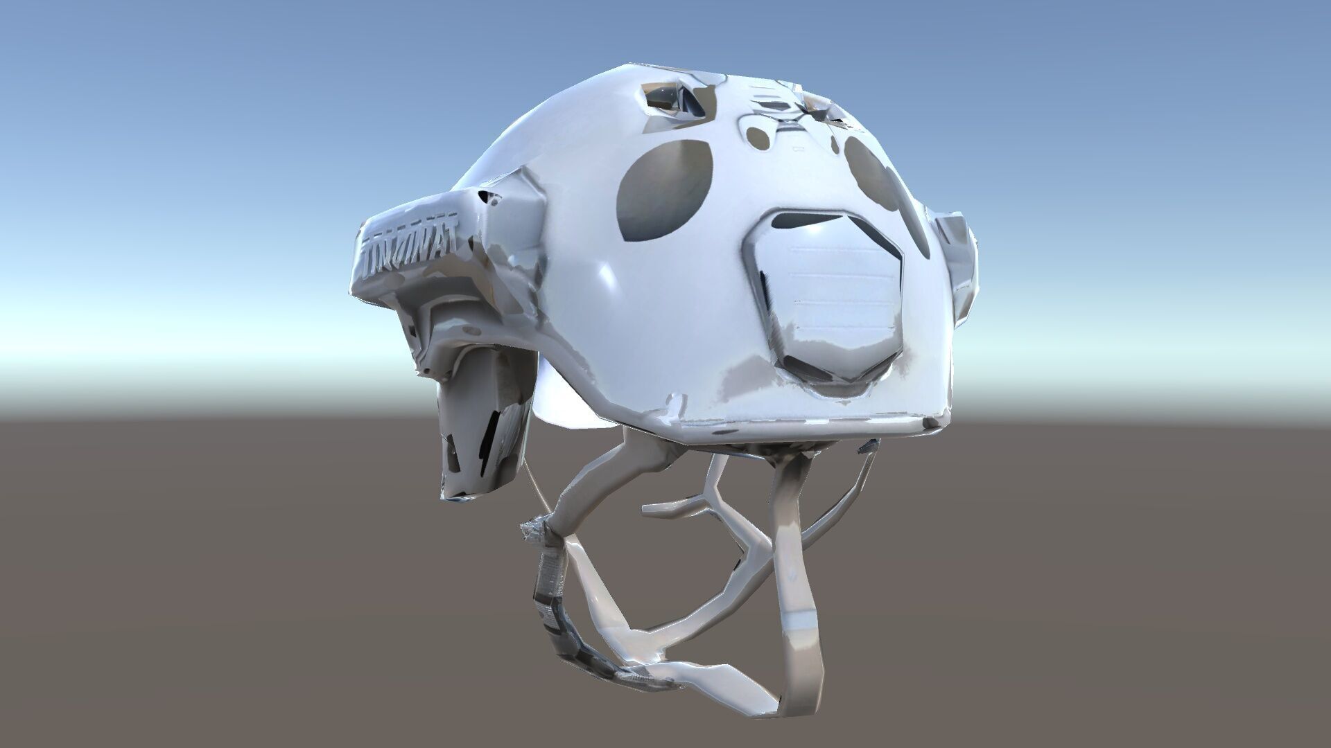 Tactical Helmet D Model Pack with Visor and Strap Low-poly 3D model_15