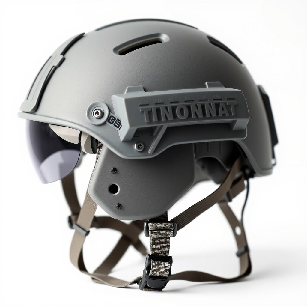 Tactical Helmet D Model Pack with Visor and Strap Low-poly 3D model_4