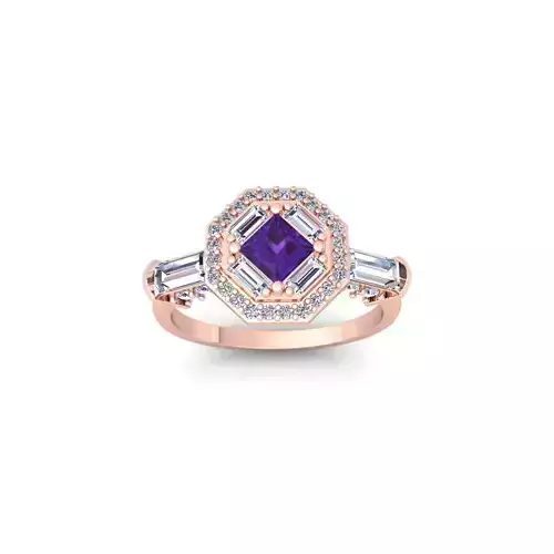 Fancy Gemstone Ring 32 3d Model and Render