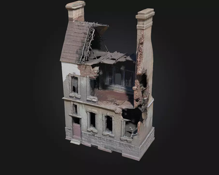 Abandoned Ruin Echoes of a Lost Civilization 3D model