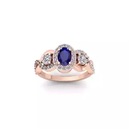 Fancy Gemstone Ring 27 3d Model and Render