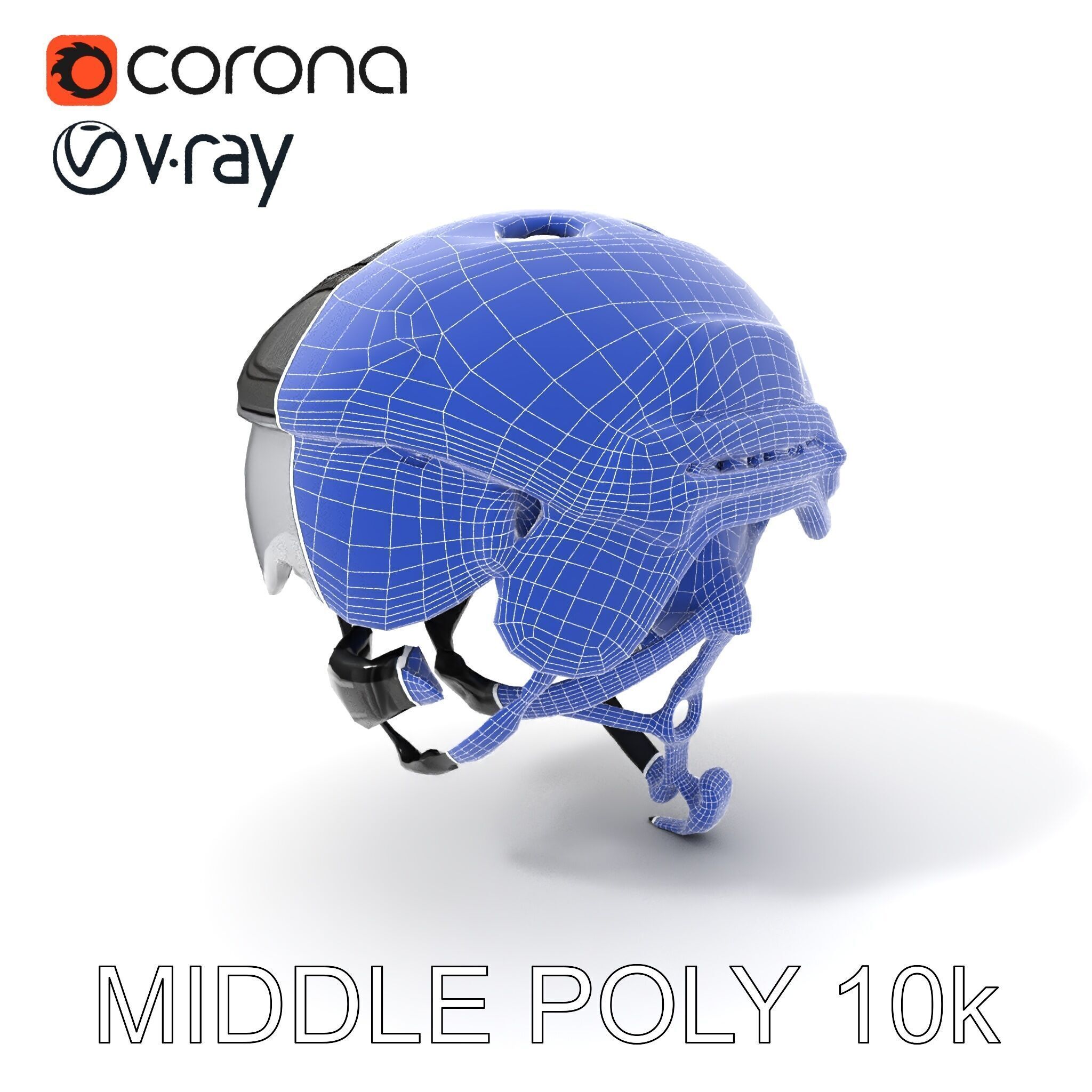 Tactical Helmet D Model Pack with Adjustable Straps Low-poly 3D model_25