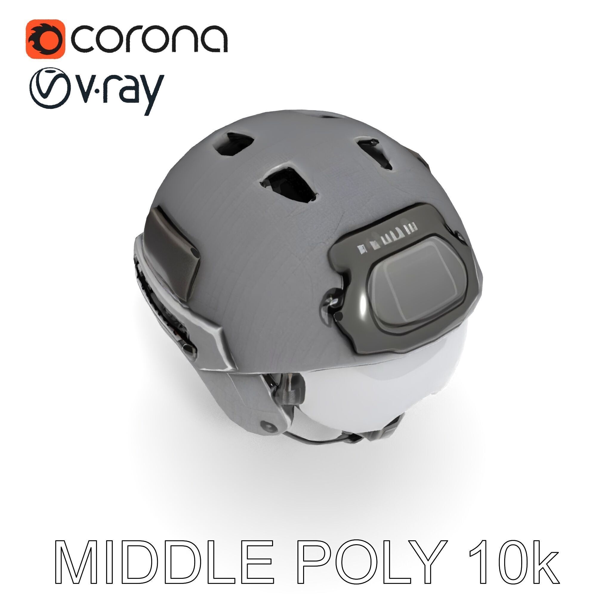 Tactical Helmet D Model Pack with Adjustable Straps Low-poly 3D model_27