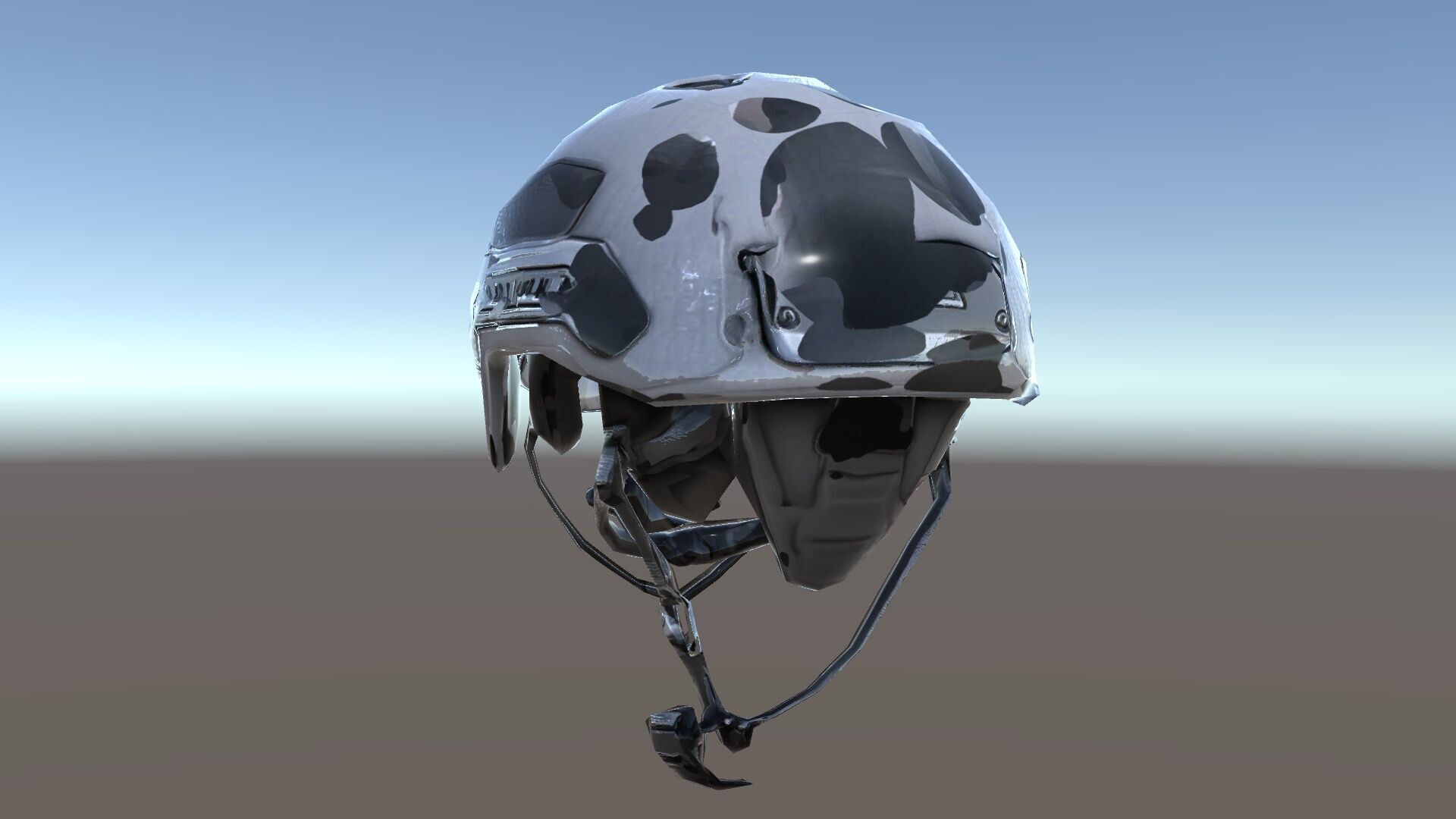 Tactical Helmet D Model Pack with Adjustable Straps Low-poly 3D model_28