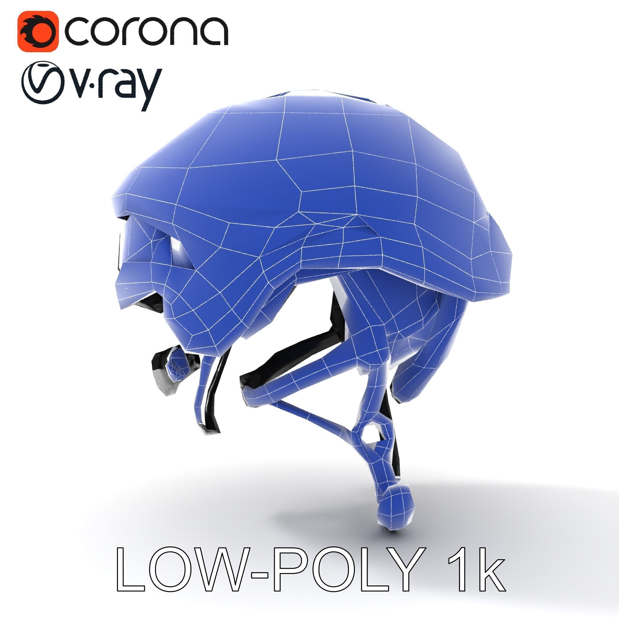 Tactical Helmet D Model Pack with Adjustable Straps Low-poly 3D model_33