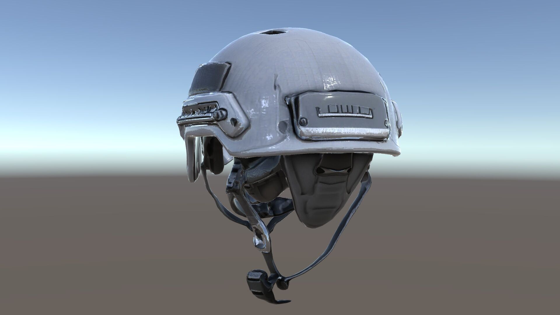 Tactical Helmet D Model Pack with Adjustable Straps Low-poly 3D model_30
