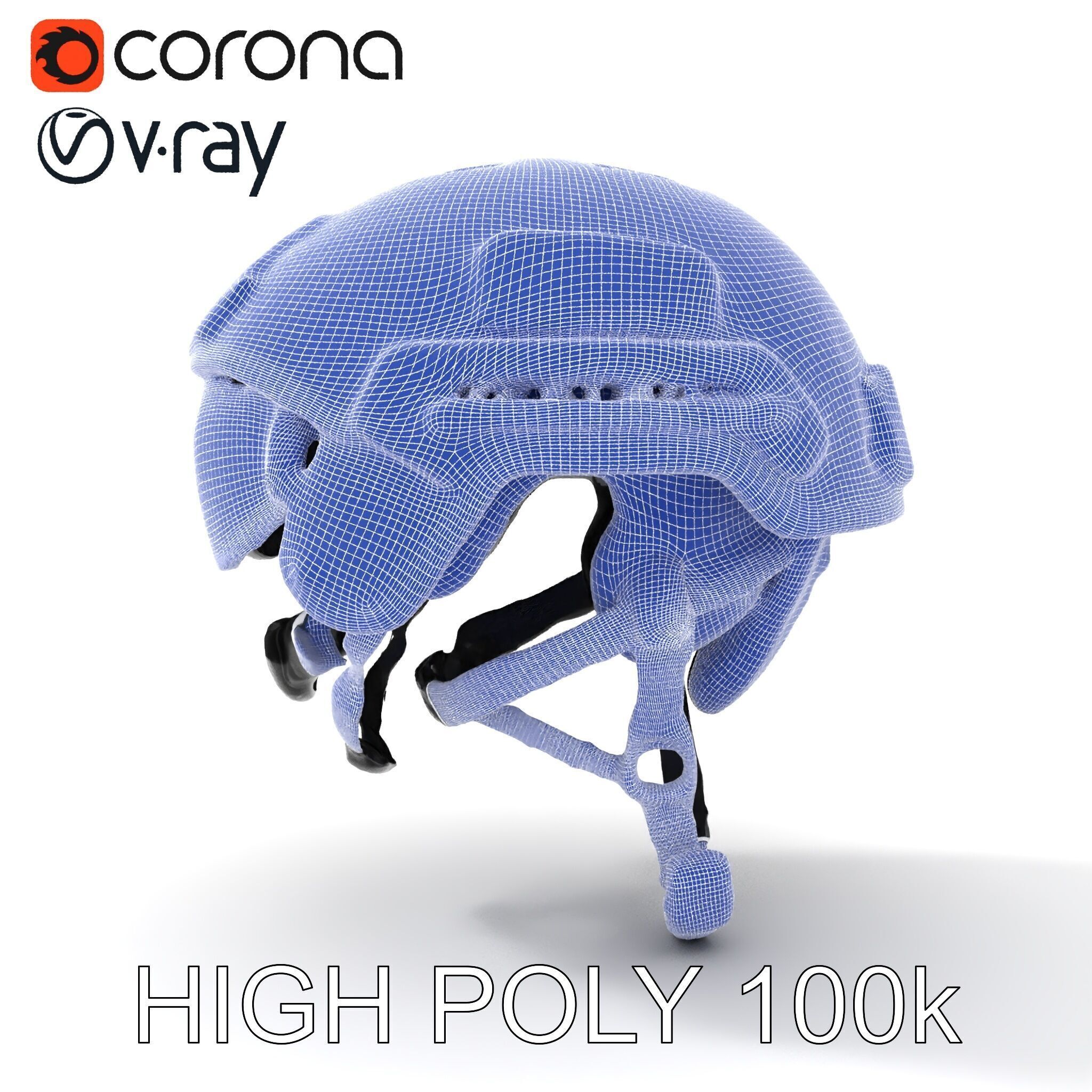 Tactical Helmet D Model Pack with Adjustable Straps Low-poly 3D model_35