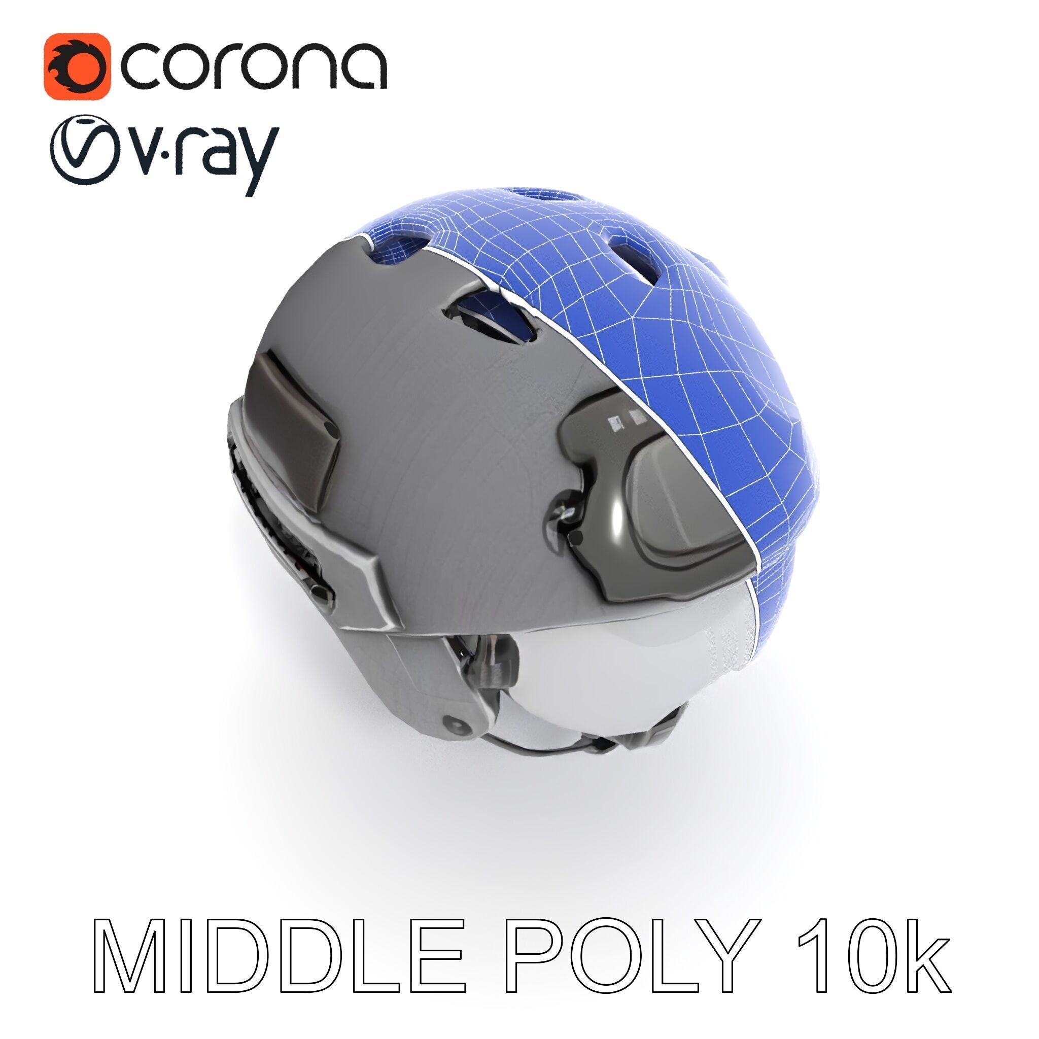 Tactical Helmet D Model Pack with Adjustable Straps Low-poly 3D model_19