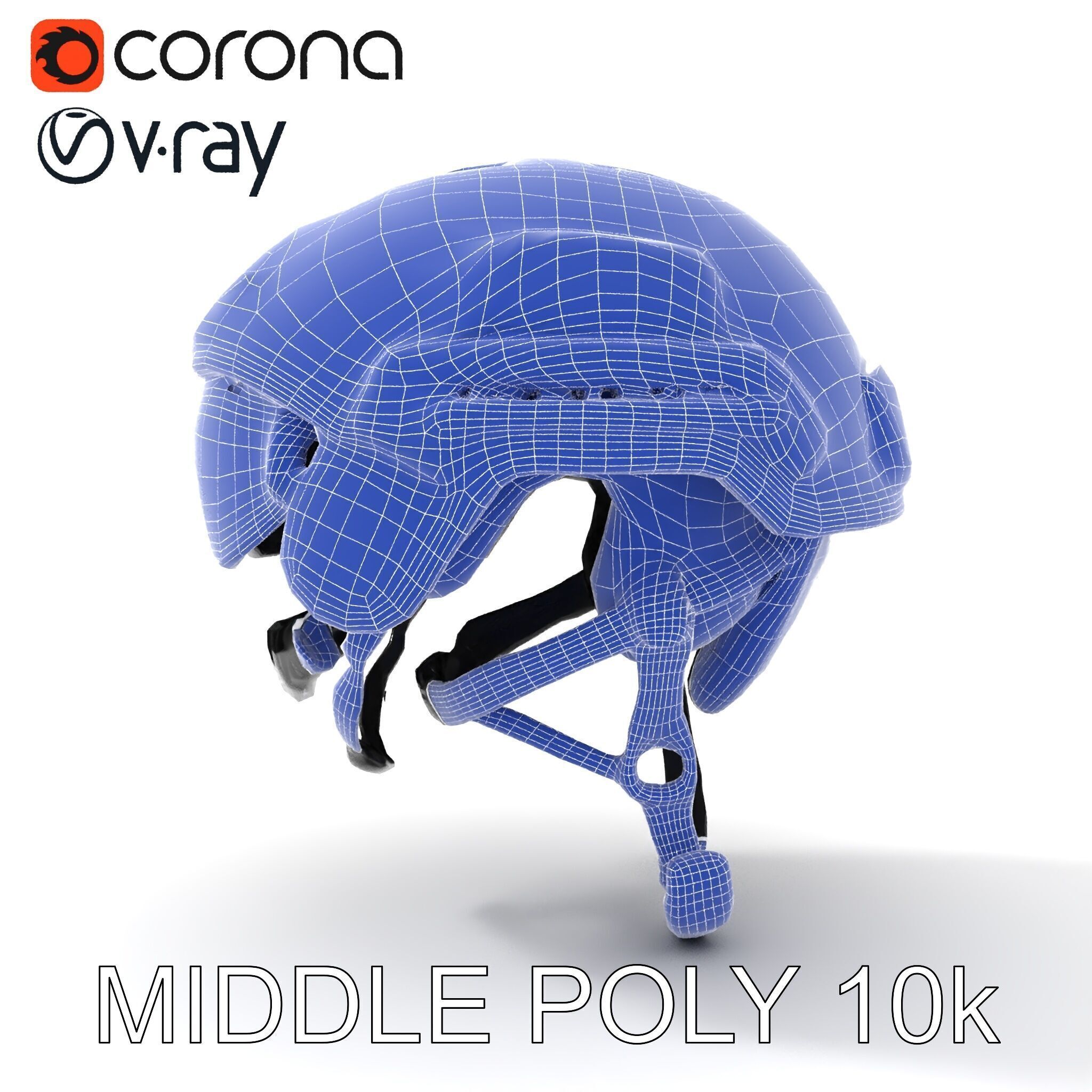 Tactical Helmet D Model Pack with Adjustable Straps Low-poly 3D model_32