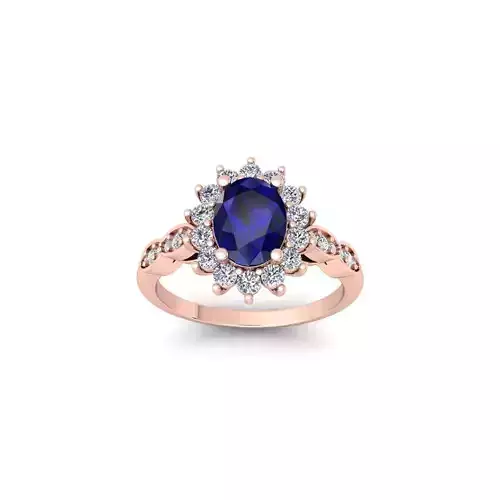 Fancy Gemstone Ring 25 3d Model and Render