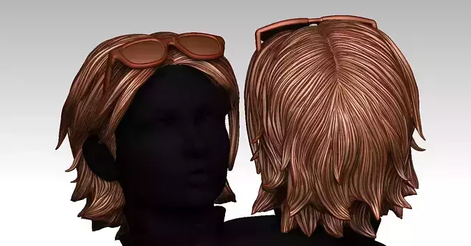 3D Hairstyles for girl V78 3D print model