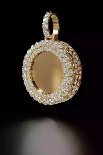 Solitaires Memory Pendant with Pears  Marquise and Diamond Round 3D print model
