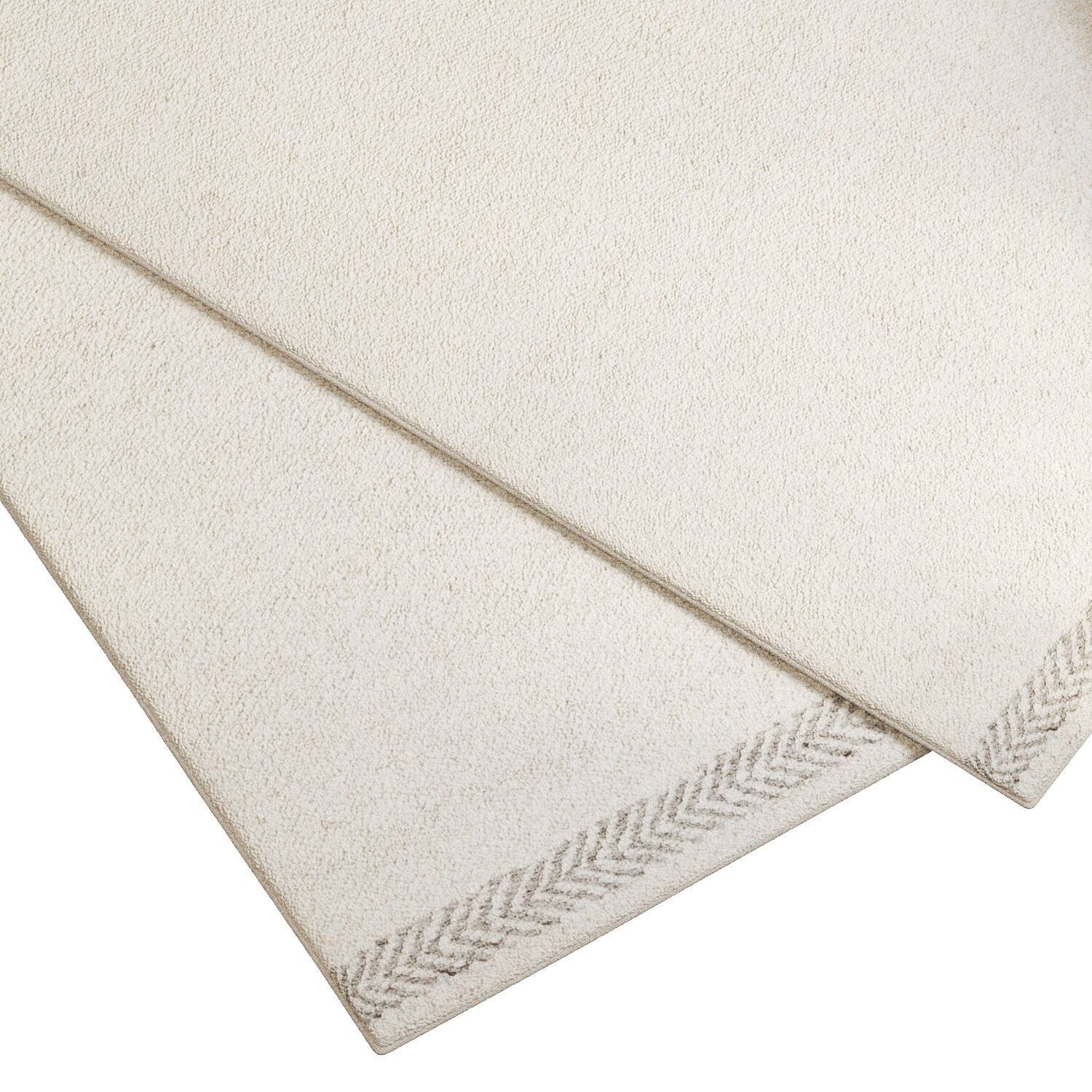 Carpet set 9157 - Hand-knotted Wool Soft Rug - 4k 3D model_3