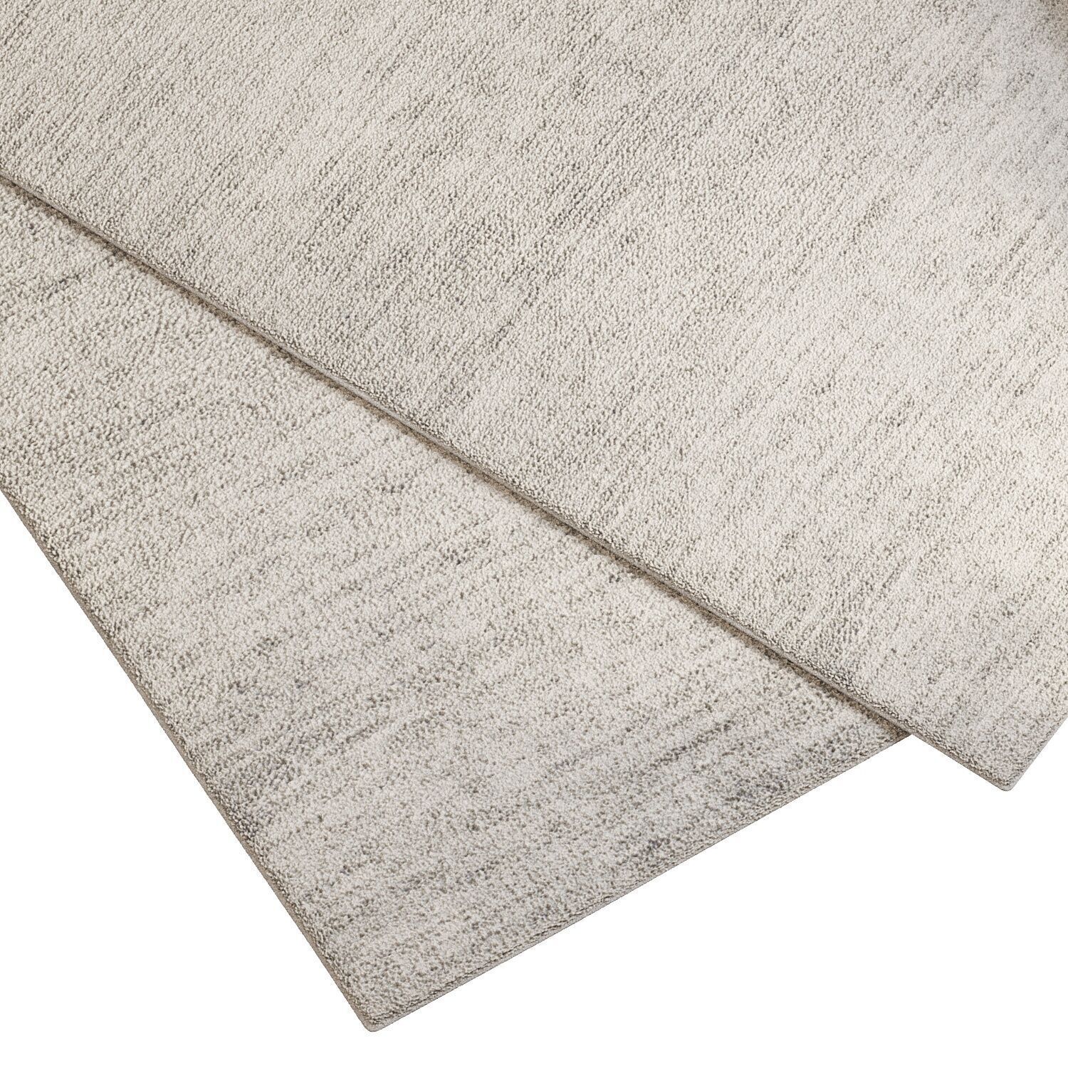 Carpet set 9142 - Hand-knotted Wool Gray Rug - 5k 3D model_3