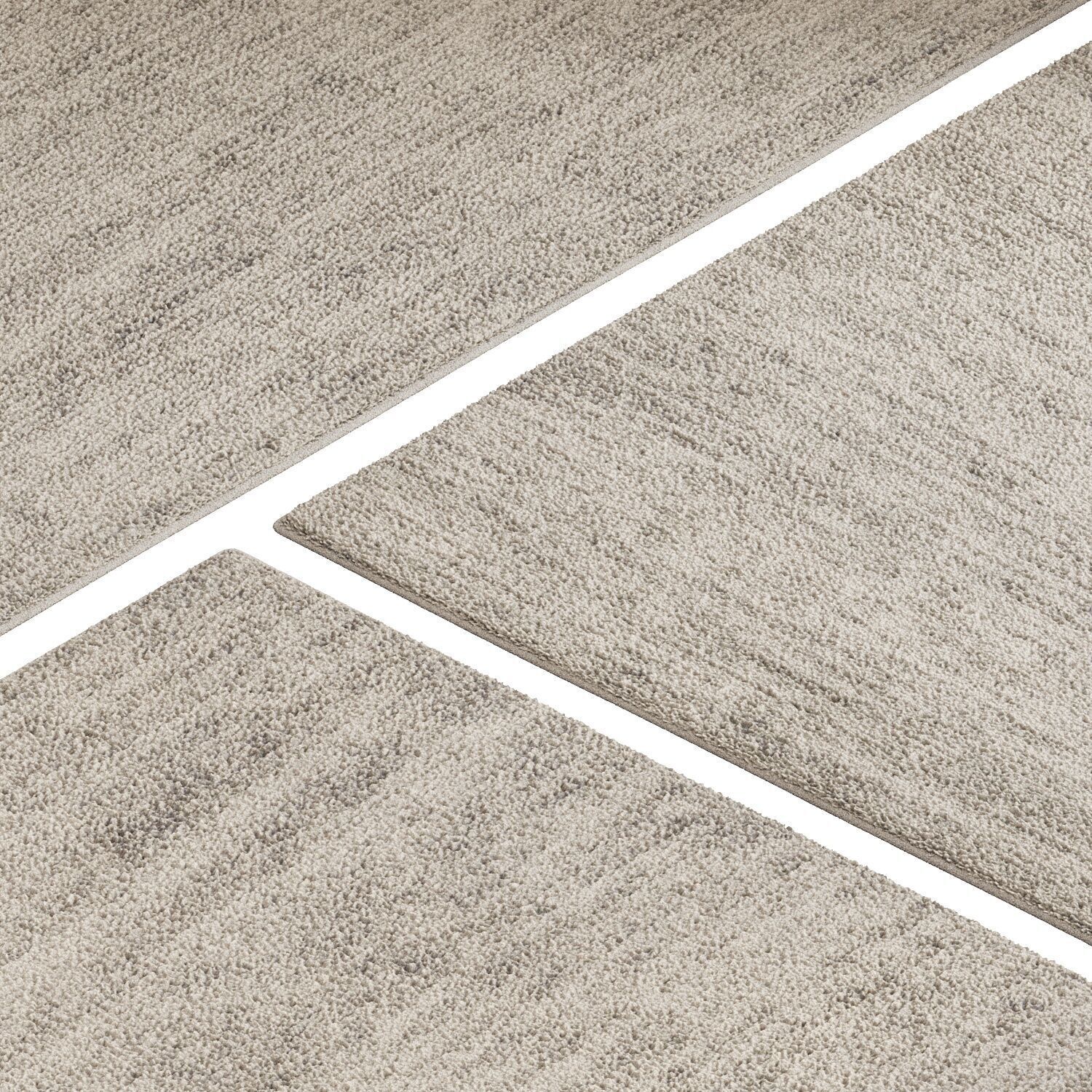 Carpet set 9142 - Hand-knotted Wool Gray Rug - 5k 3D model_2