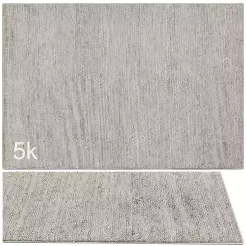 Carpet set 9142 - Hand-knotted Wool Gray Rug - 5k