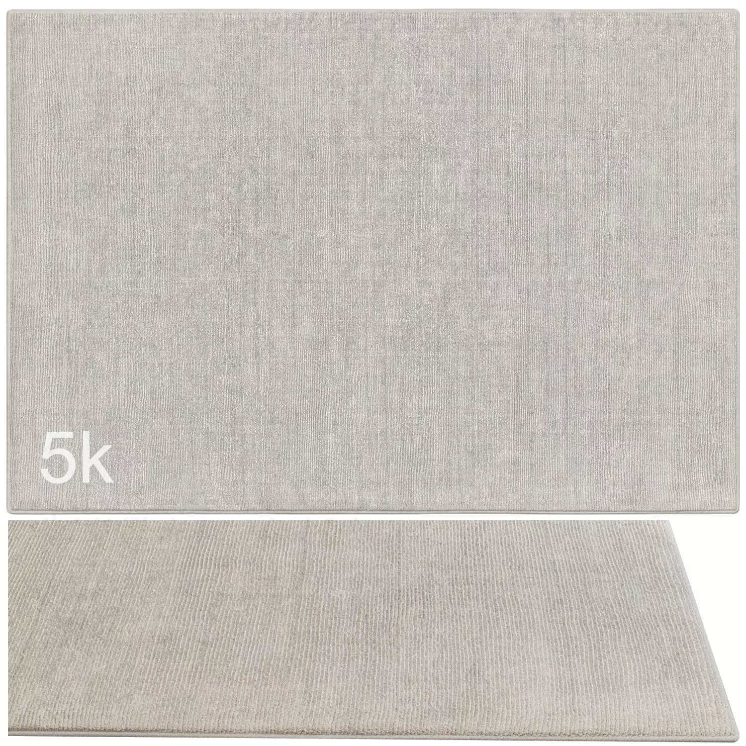 Carpet set 9138 - Hand-knotted Wool Gray Rug - 5k 3D model