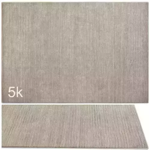 Carpet set 9137 - Hand-knotted Wool Striped Rug - 5k